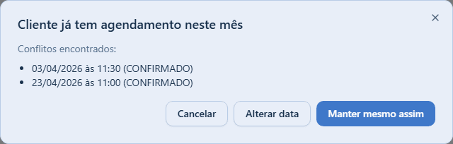 Tela de agenda online do Studio na Mão para profissionais da beleza.